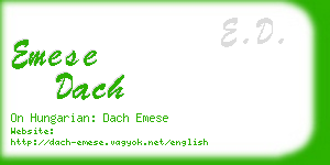 emese dach business card